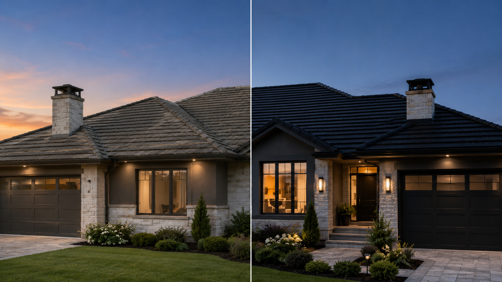 Before and after roof replacement project in Ballarat Victoria