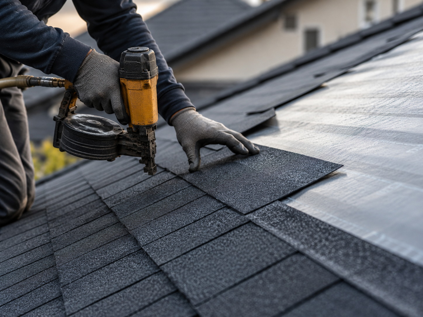 Licensed roofer installing new Colorbond sheeting in Ballarat